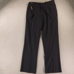Manzoni Pants Mens 40 Blue Hopsack 100% Wool Slacks Made in Italy Zignone NEW